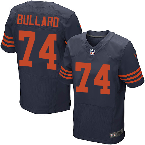 Men's Elite Jonathan Bullard Nike Jersey Navy Blue Alternate - #74 1940s Throwback NFL Chicago Bears